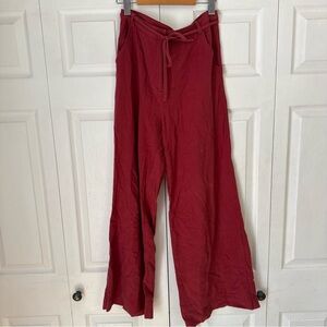 Don’t Ask Amanda 100% Cotton Lagenlook Women's Red Pants Medium